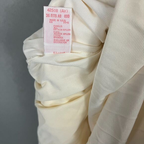 Vintage The Sears Doesnt Slip Nylon Anti-Cling Cream Maxi Slip Size 36 Deadstock - Picture 7 of 8